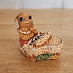 Vintage Woodlander Hand Painted StonewareClara Piano Player